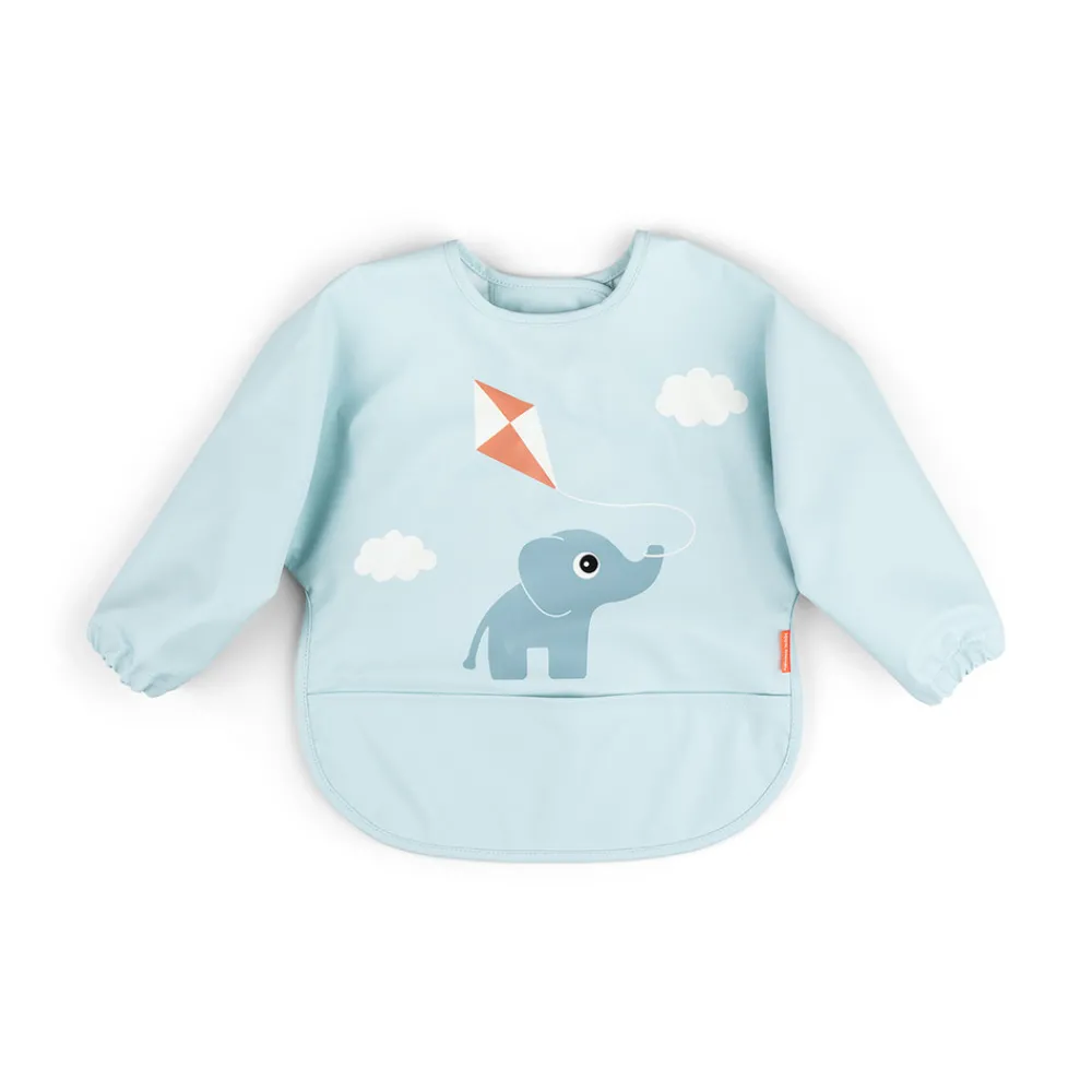 Done By Deer Hagesmæk m/ærmer og lomme Playground Blå- Hagesmække