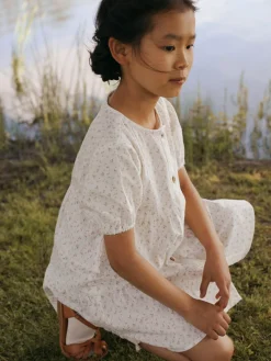 Lil' Atelier Hailey kortærmet løs kjole - COCO MILK- Kjoler