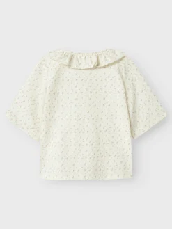 Lil' Atelier Hailey kortærmet løs skjorte - COCO MILK- Skjorter