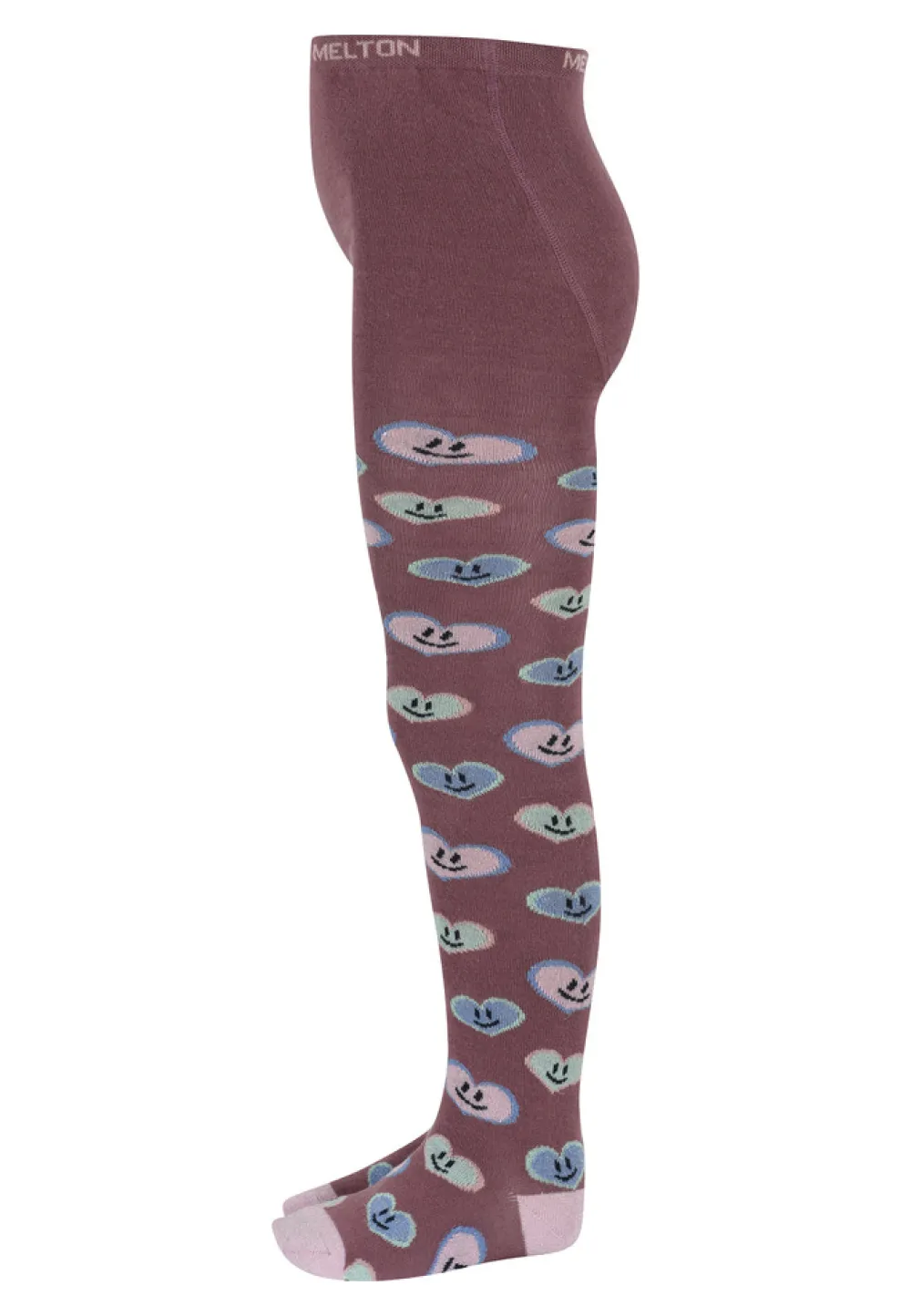 Melton Happy hjerte strømpebukser - Grape Shake- Strømpebukser