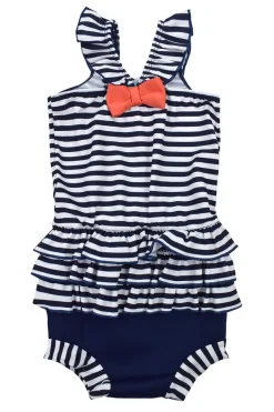 Splash About Happy nappy costume - Navy stripe- Blebadebukser|Badedragter & Bikinier