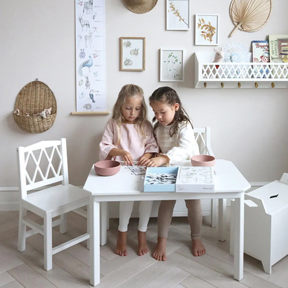 Cam Cam Copenhagen Harlequin Børnestol - white-Børn Børneborde & Stole