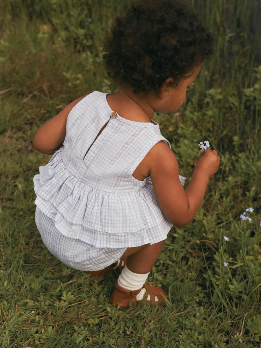 Lil' Atelier Hazelle sommerdragt uden ærmer - ZEN BLUE- Shortssæt