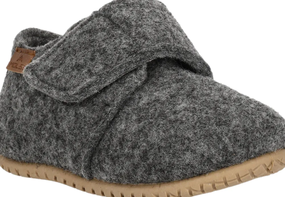 MOLS Heiris hjemmesko - Dark Grey Melange- Uld Hjemmesko|Hjemmesko