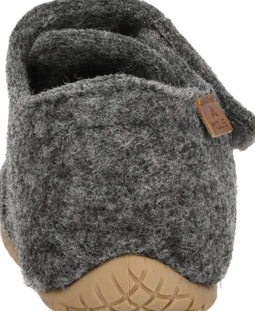 MOLS Heiris hjemmesko - Dark Grey Melange- Uld Hjemmesko|Hjemmesko