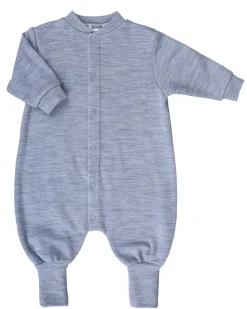 Joha Heldragt i Uld - - Grå 15110- Ulddragter|Heldragter M. Fod