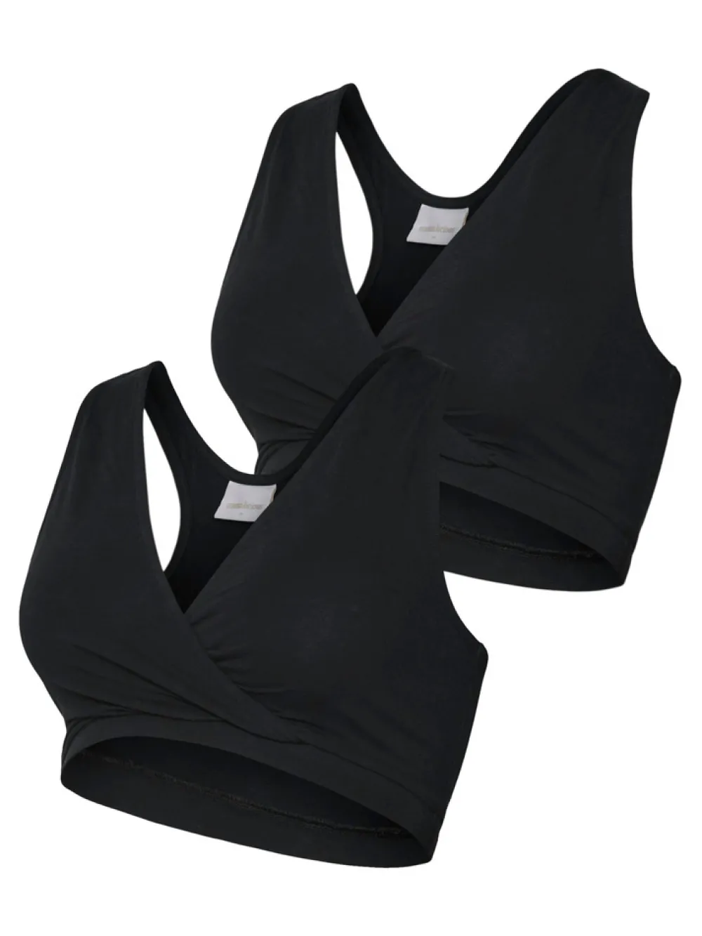 MamaLicious Helena crossy bra 2-pak - BLACK- Amme Bh'Er