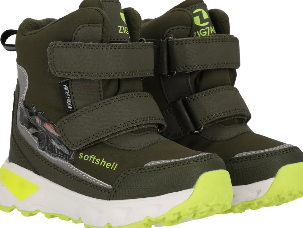 ZIG ZAG Hidol støvle WP / M Lys - Olive Night- Vinterstøvler|Sneakers Med Blink