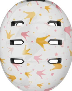 Abus Hjelm Skurb Kid, white crowns, M- Cykelhjelme & Tilbehør|Cykelstole & Hjelme