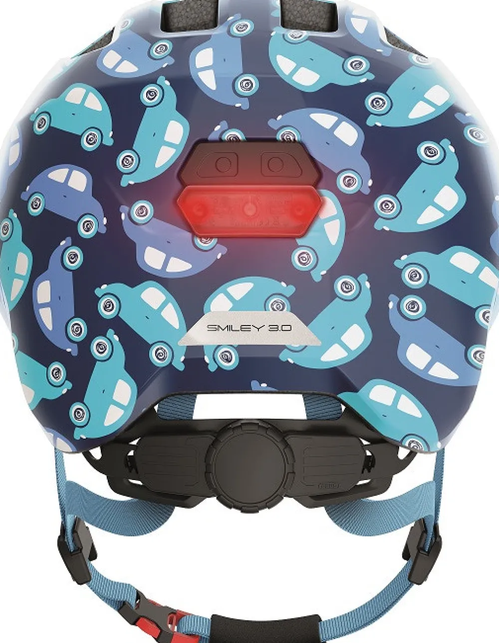 Abus Hjelm Smiley 3.0 LED, blue car*, M- Cykelhjelme & Tilbehør|Cykelstole & Hjelme