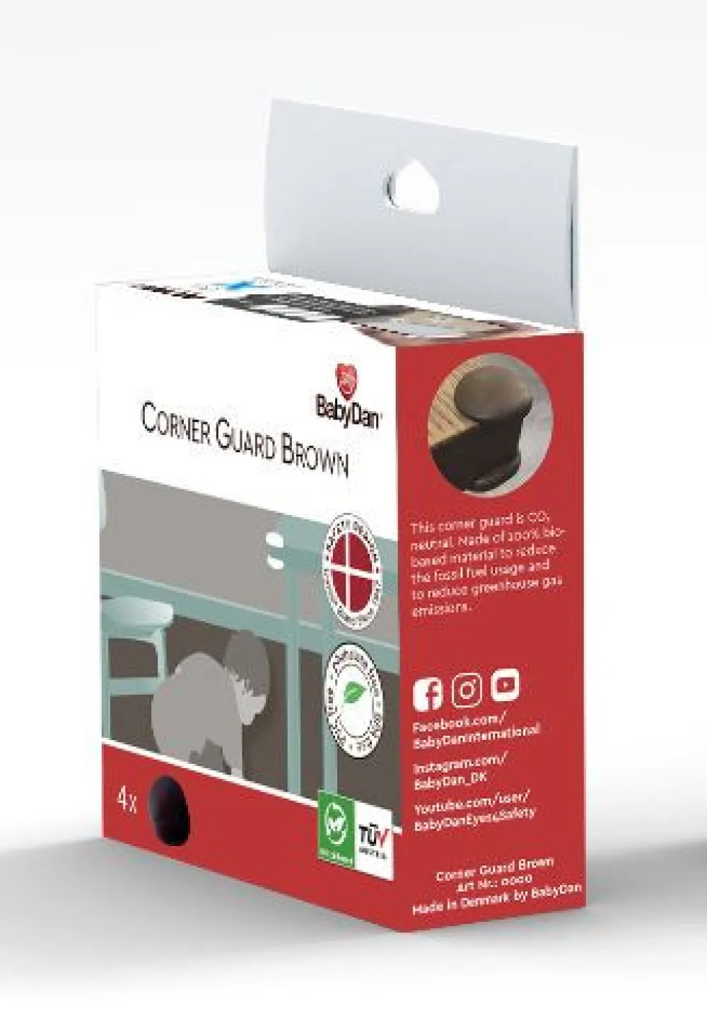BabyDan Hjørnesikring brun- Sikkerhed I Hjemmet