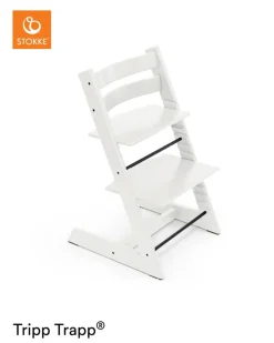 Tripp Trapp® Højstol bøg - hvid-Børn Højstole Uden Tilbehør