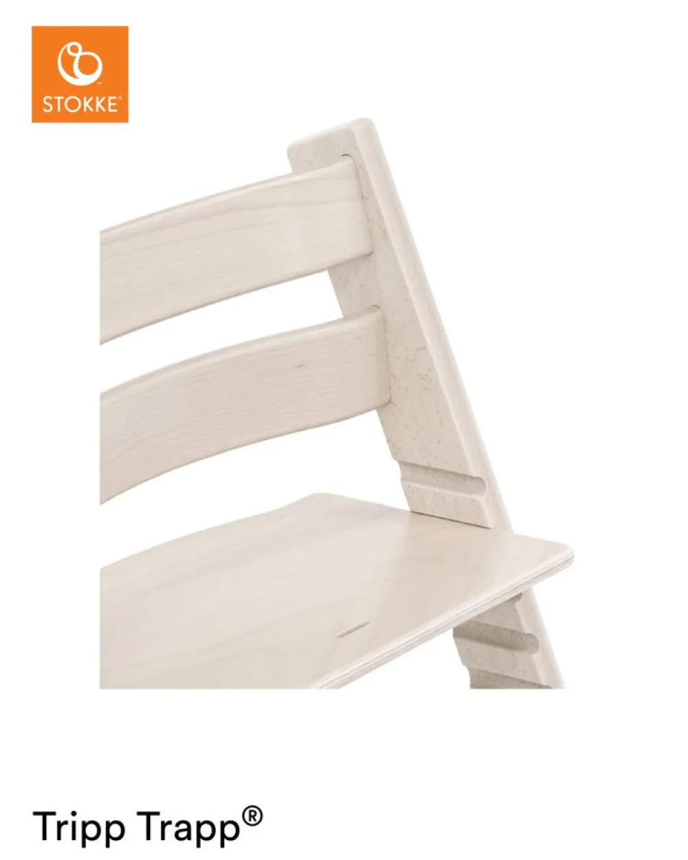 Tripp Trapp® Højstol bøg - whitewash-Børn Højstole Uden Tilbehør