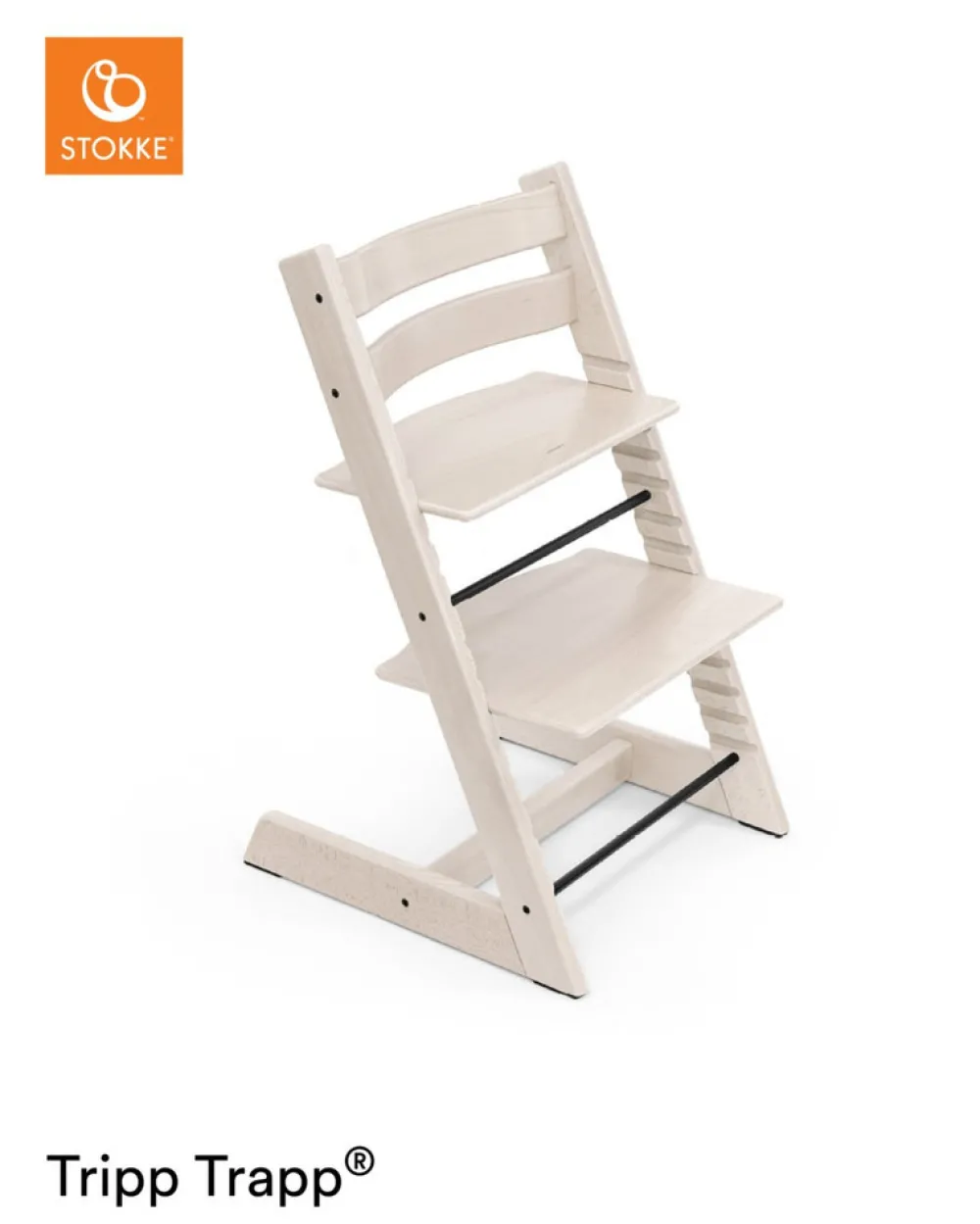 Tripp Trapp® Højstol bøg - whitewash-Børn Højstole Uden Tilbehør