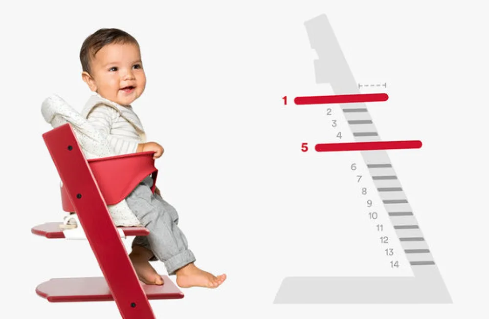 Tripp Trapp® Højstol bøg inkl. newborn sæt - whitewash-Børn Højstole Med Tilbehør