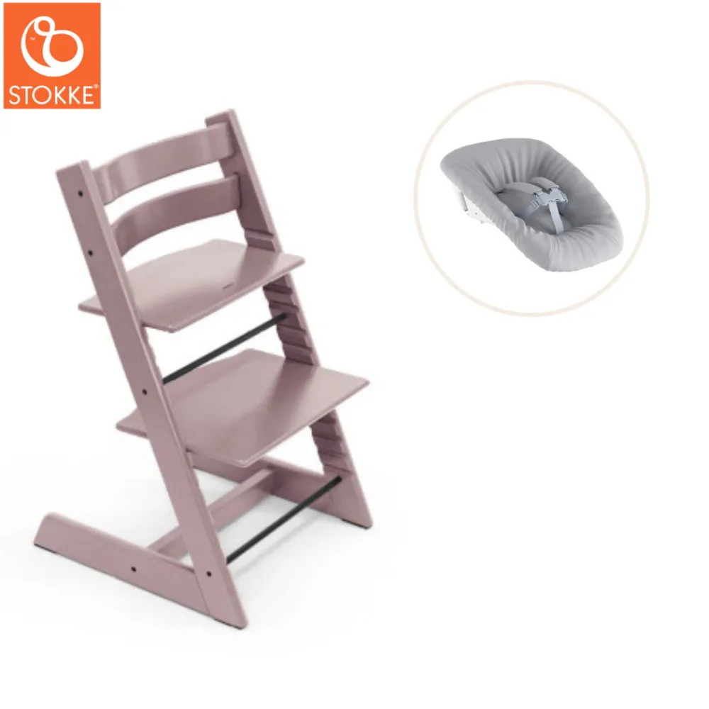 Tripp Trapp® Højstol bøg inkl. newborn sæt - glacier green-Børn Højstole Med Tilbehør