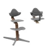 Stokke Nomi Højstol eg - walnut grey inkl. babysæt-Børn Højstole Med Tilbehør