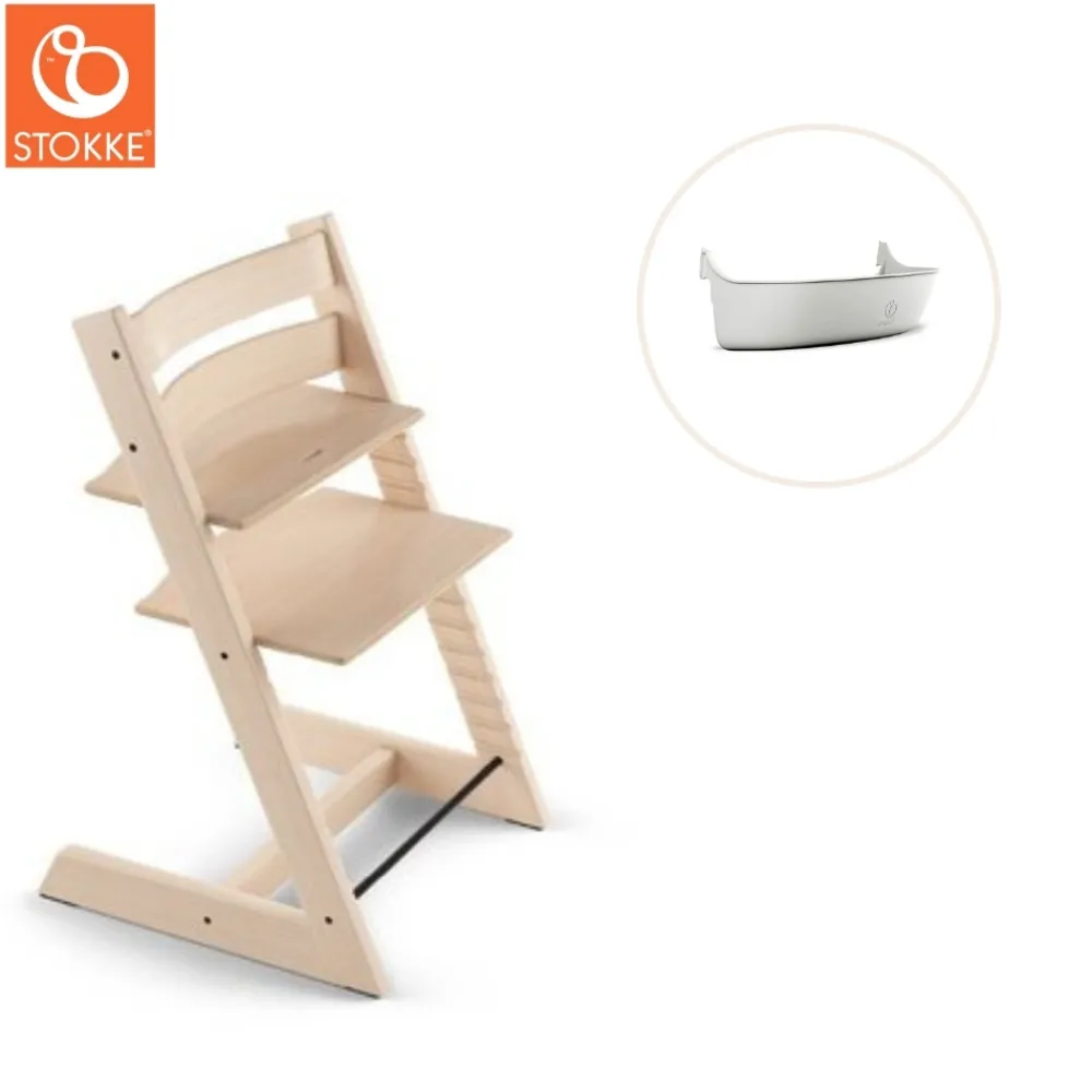 Tripp Trapp® Højstol inkl. storage opbevaring - natur-Børn Højstole Med Tilbehør