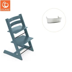 Tripp Trapp® Højstol inkl. storage opbevaring - fjord blå-Børn Højstole Med Tilbehør