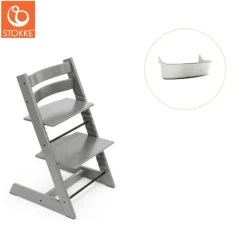 Tripp Trapp® Højstol inkl. storage opbevaring - storm grå-Børn Højstole Med Tilbehør