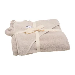 Pippi Håndklæde med hætte - Dove - 83*83 cm-Børn Badekåber & Håndklæder