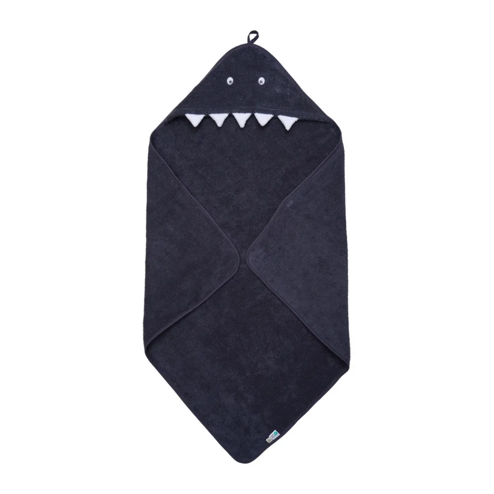 Pippi Håndklæde med hætte - Odyssey Gray - 83*83 cm-Børn Badekåber & Håndklæder