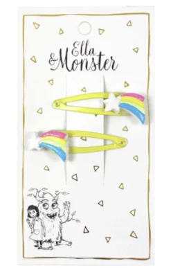 Ella & Monster Hårclips Colored Star- Festtøj & Tilbehør