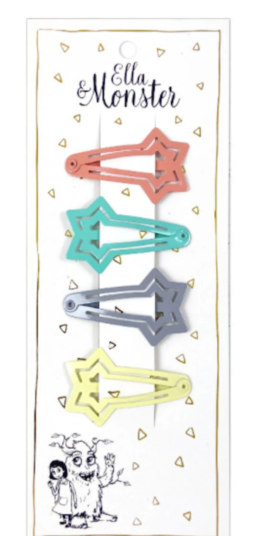 Ella & Monster Hårclips Four Star Two- Festtøj & Tilbehør