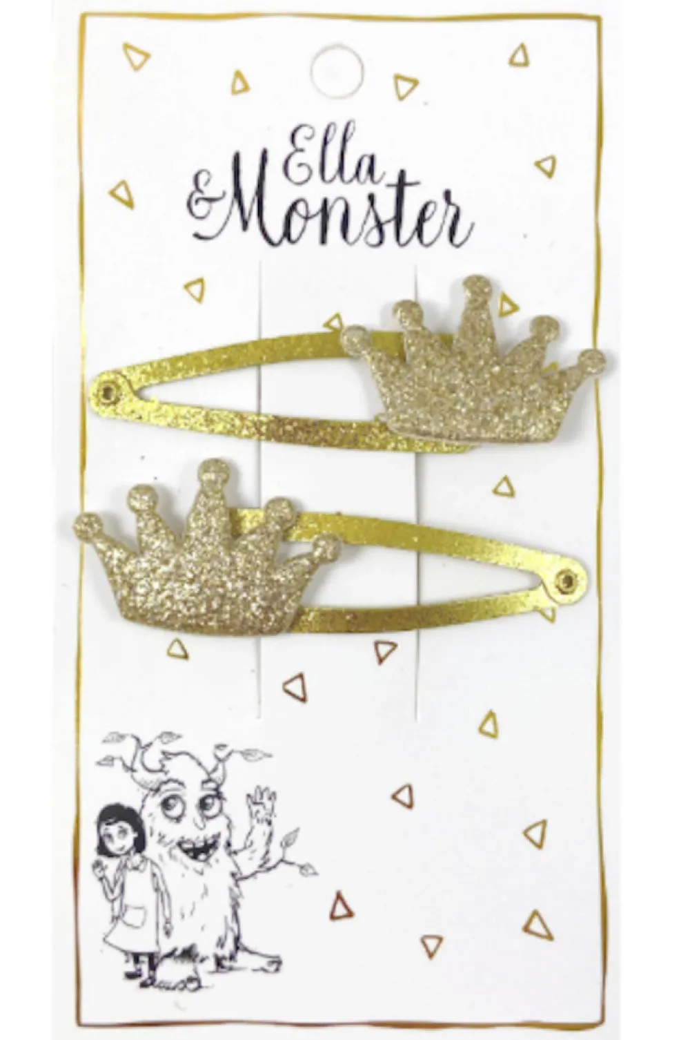 Ella & Monster Hårclips Gold Crown- Festtøj & Tilbehør