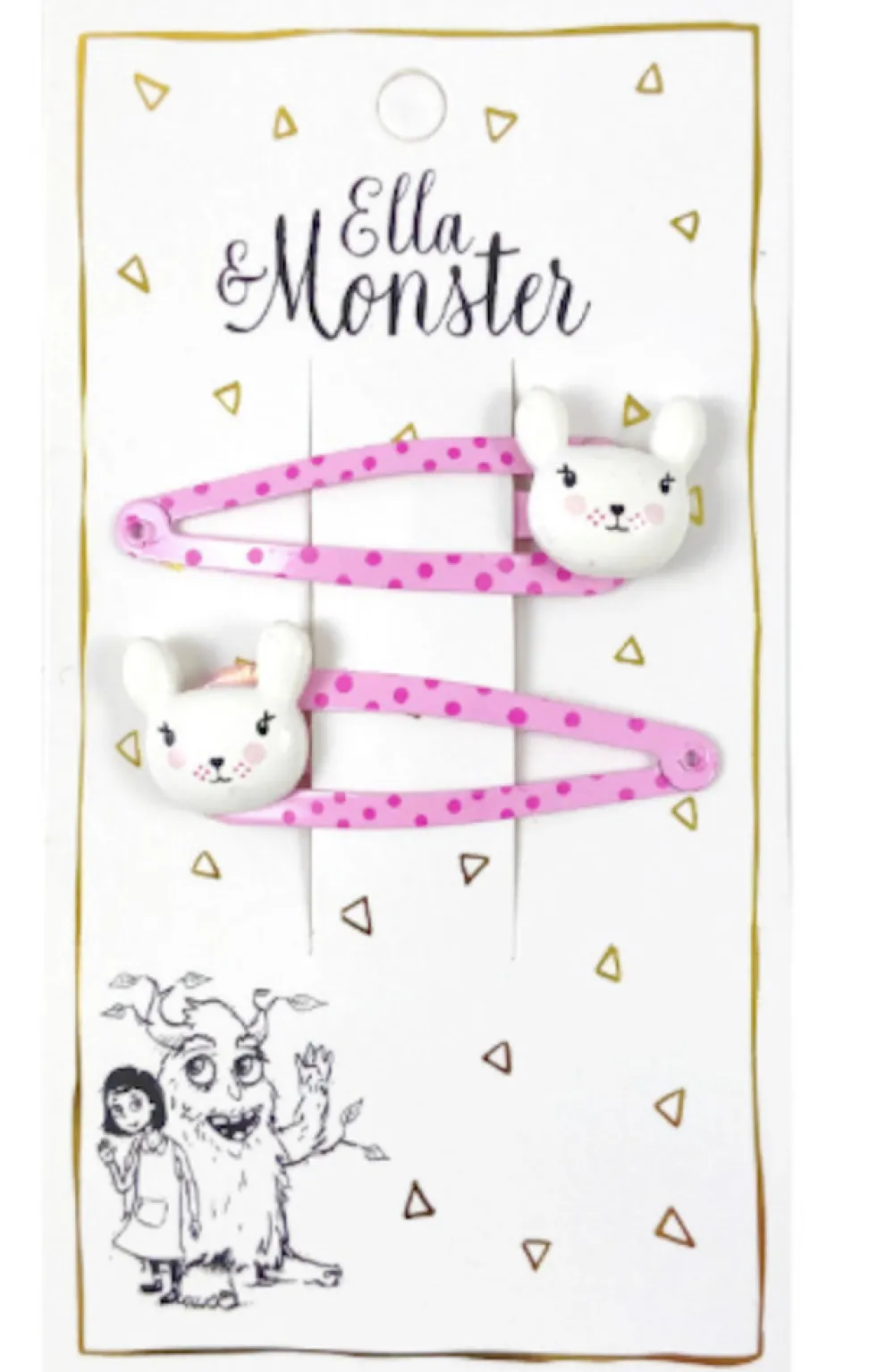 Ella & Monster Hårclips Pink Bunny- Festtøj & Tilbehør