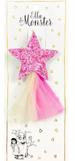 Ella & Monster Hårclips Princess Star Pink- Festtøj & Tilbehør