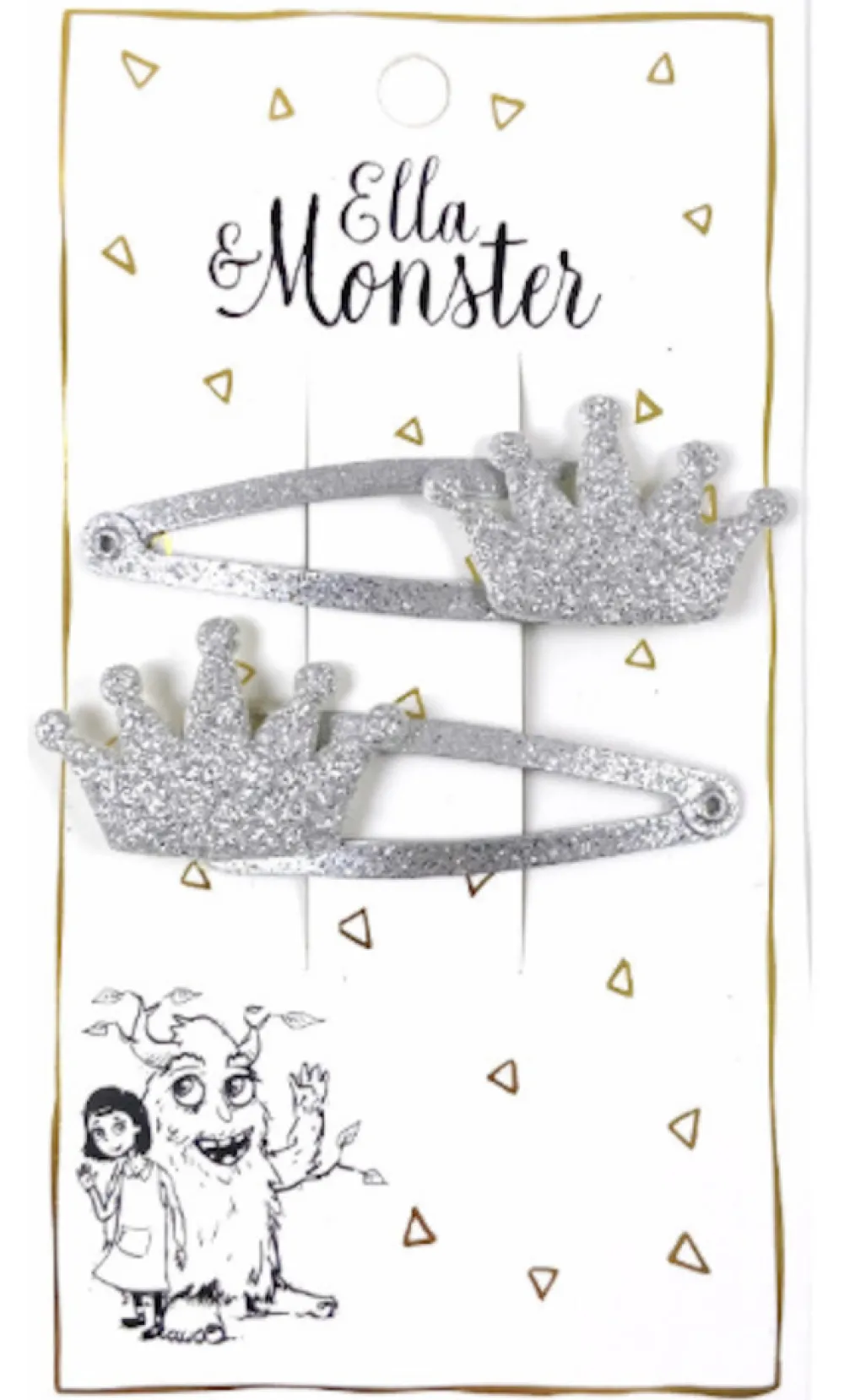 Ella & Monster Hårclips Silver Crown- Festtøj & Tilbehør