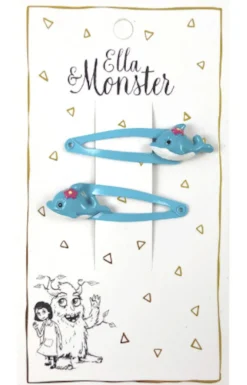 Ella & Monster Hårclips Turuise Dolphin- Festtøj & Tilbehør