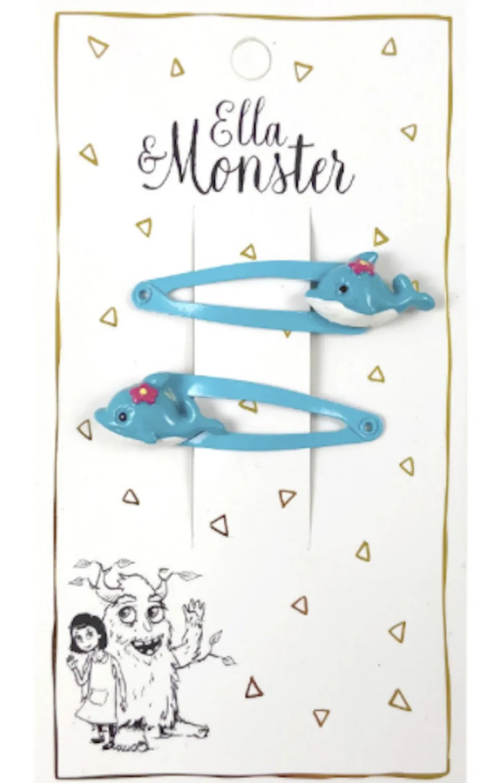 Ella & Monster Hårclips Turuise Dolphin- Festtøj & Tilbehør
