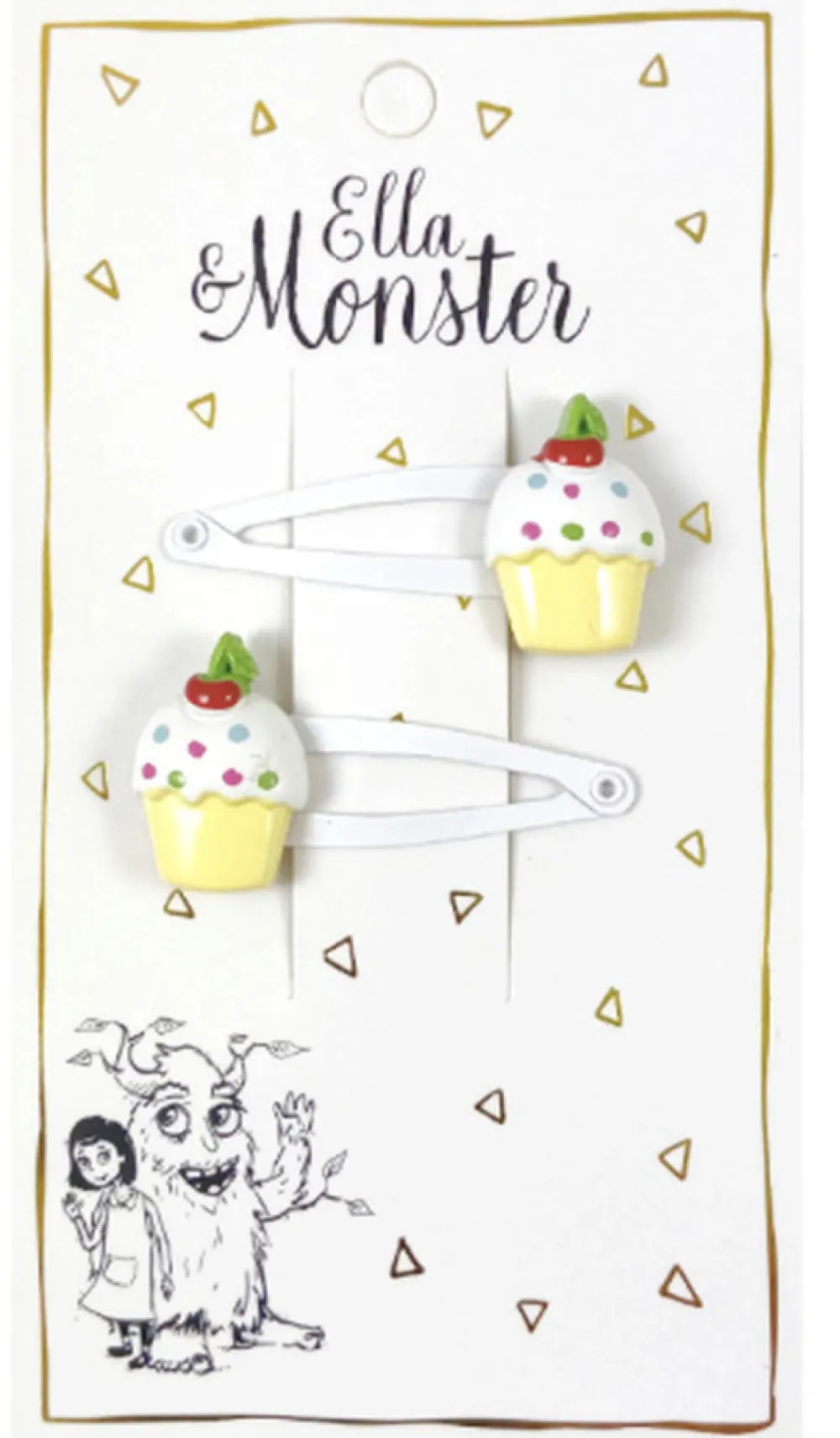 Ella & Monster Hårclips White Cup Cake- Festtøj & Tilbehør