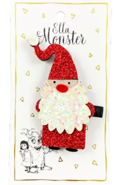 Ella & Monster Hårspænde Glitter Julemand- Festtøj & Tilbehør