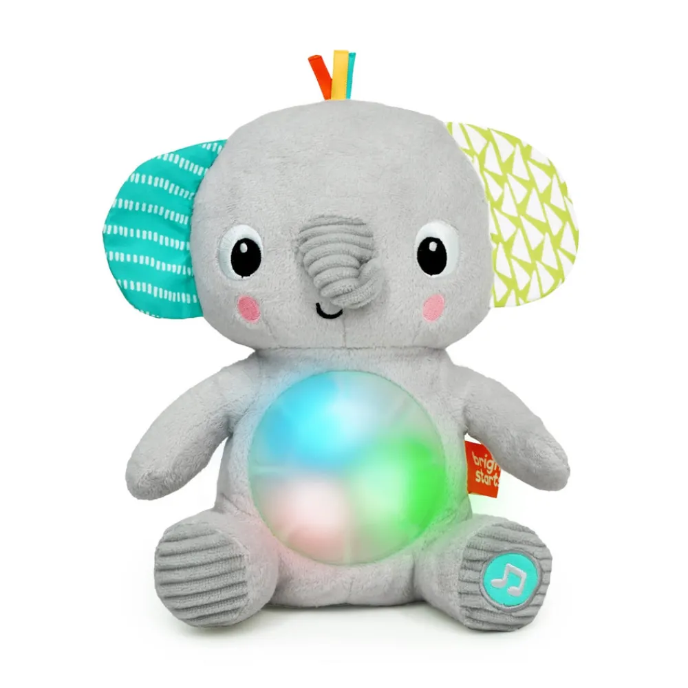 Bright Starts Hug-a-bye Baby musikalsk elefant-plysdyr med lys- Bamser Med Musik