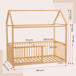Kukka Husseng 70x140-Børn Tremmesenge