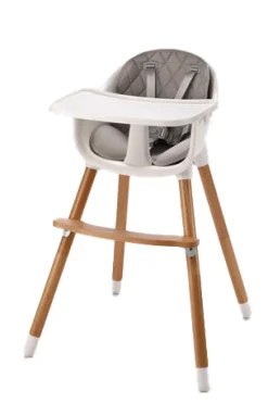 BeKids 2-i-1 højstol - grå-Børn Højstole Med Tilbehør