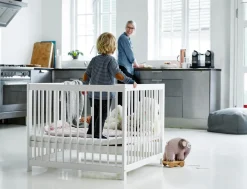 Hoppekids IDA-MARIE Kravlegård - hvid-Børn Rejsesenge & Kravlegårde