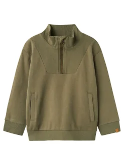 Lil' Atelier Ilondon ls half zip sweat - KALAMATA- Cardigans, Veste & Trøjer