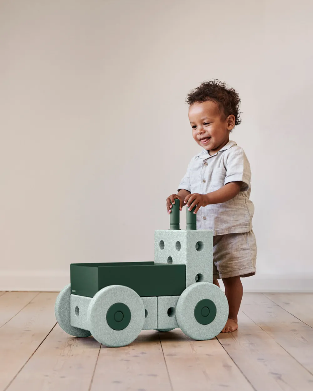 MODU 3-in-1 Baby Walker Ocean Mint / Forest Green- Store Byggesæt|Tumlemøbler