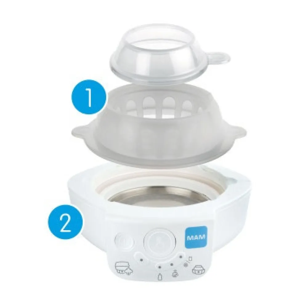 MAM 6in1 sterilisator & flaske varmer- Tilberedning & Rengøring