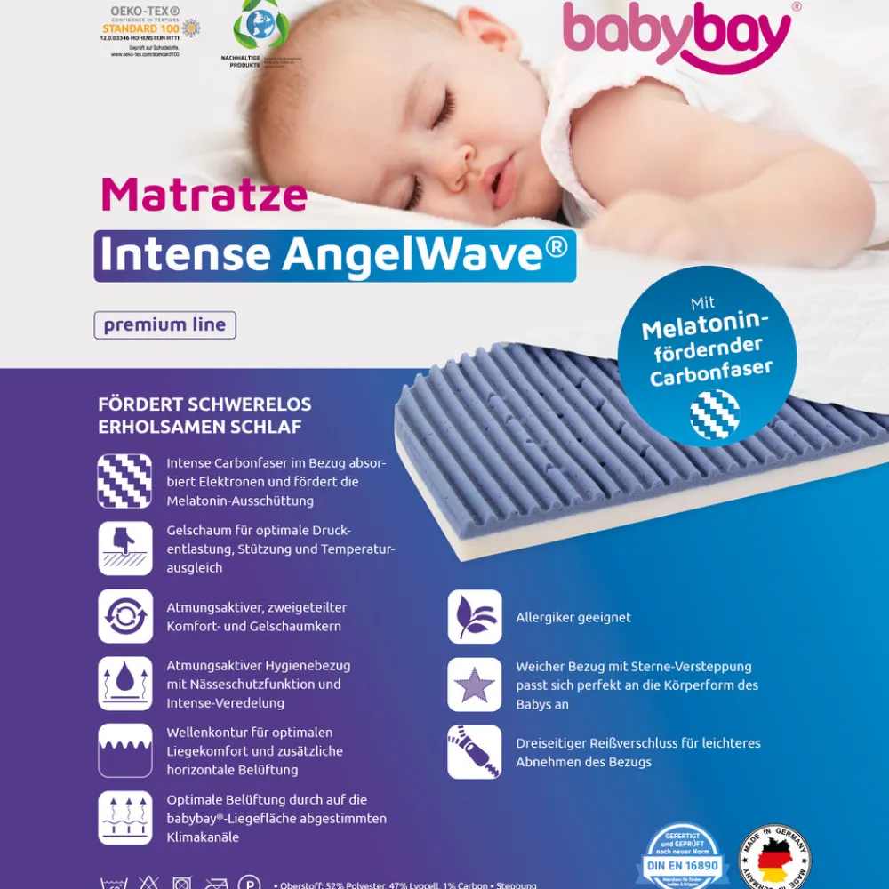Babybay Intense AngelWave® madras til Boxspring XXL-Børn Madrasser