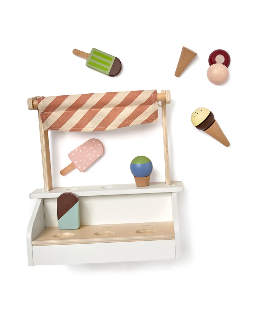 KIDSCONCEP Isbod med 6 is i træ- Køkkenleg