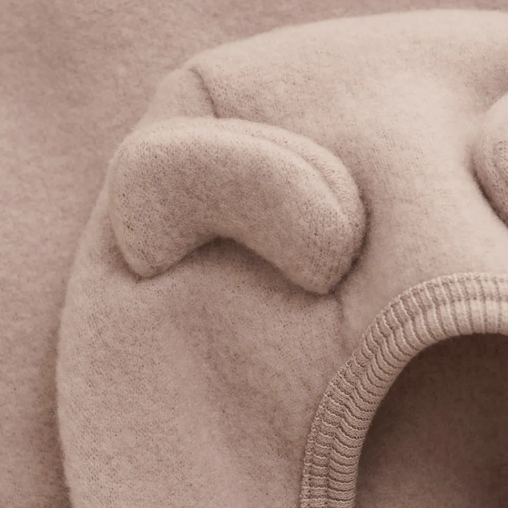 HUTTEliHUT Jakke Ører Uld Fleece - Mahogany Rose- Uldoverdele