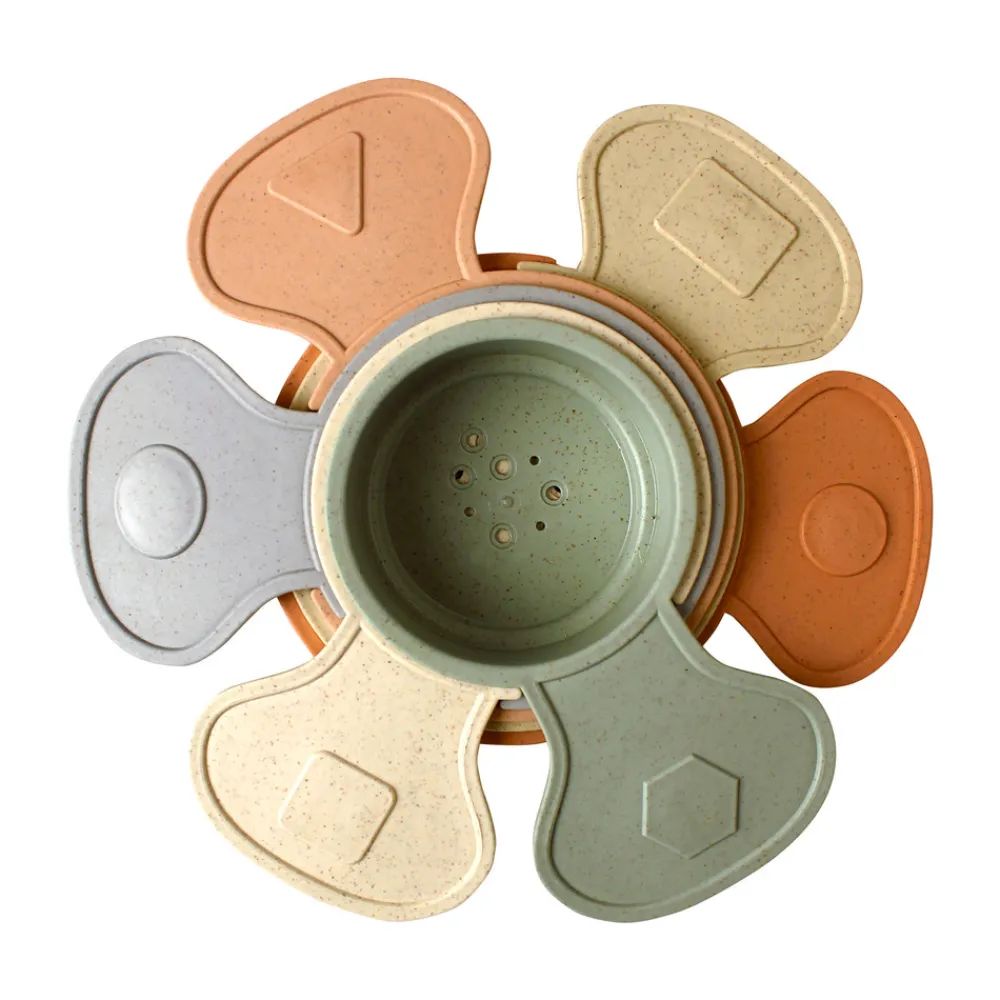 Magni Jenga stabel kopper i hvedestrå, 6 stk- Badelegetøj