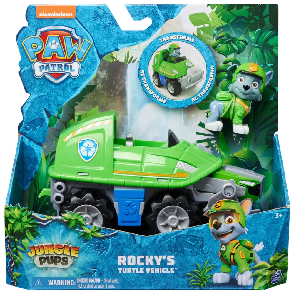 Paw Patrol Jungle Themed Vehicle - Rocky- Figurer