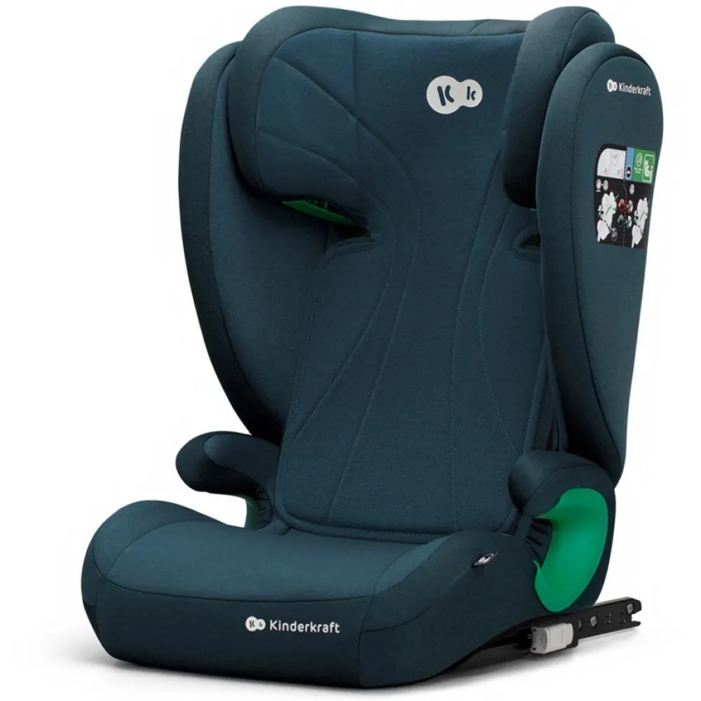 Kinderkraft Junior Fix 2 i-Size - harbor blue- Autostole 100-150 Cm (4-12 År)