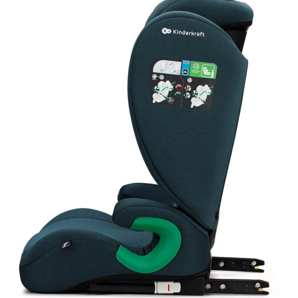 Kinderkraft Junior Fix 2 i-Size - harbor blue- Autostole 100-150 Cm (4-12 År)